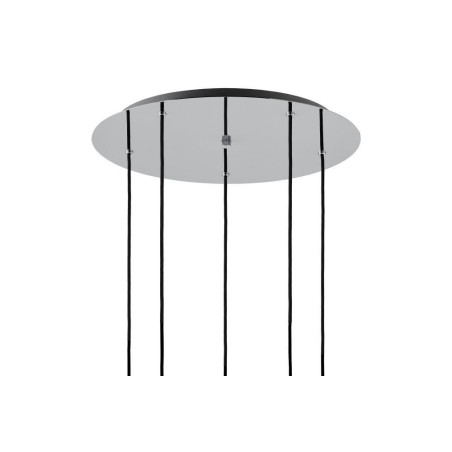 Lampa wisząca retro Kaspa Longis | 5 punktów, szkło, chrom