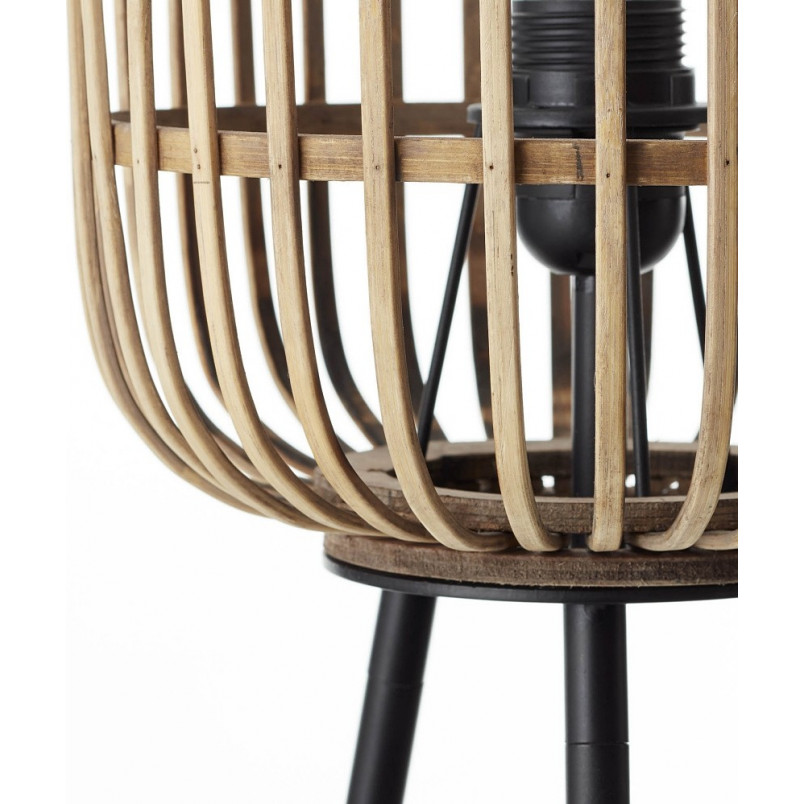 Lampa podłogowa Woodrow | Rattanowy trójnóg | Sklep Brilliant