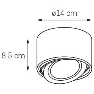 Lampa spot Kaspa Lumos 14cm czarna - Nowoczesne oświetlenie