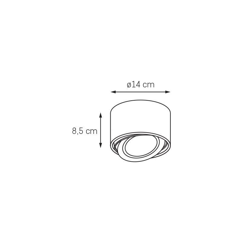 Lampa spot Kaspa Lumos 14cm czarna - Nowoczesne oświetlenie
