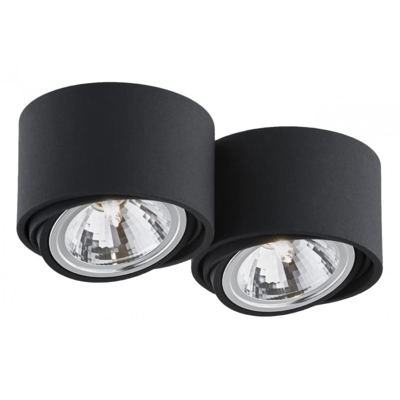 Lumos II - Lampa spot Kaspa, czarna, regulacja światła