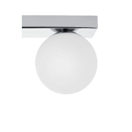 Plafon Glamour Kaspa: 3 szkła, biały/chrom, 60cm - Luksus i Światło