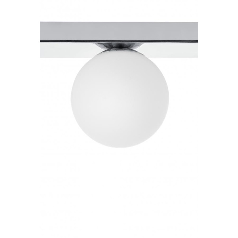 Plafon Glamour Kaspa: 3 szkła, biały/chrom, 60cm - Luksus i Światło