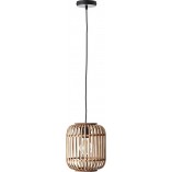 Lampa wisząca rattanowa Boho Woodrow 21cm - Stylowe oświetlenie