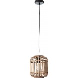 Lampa wisząca rattanowa Boho Woodrow 21cm - Stylowe oświetlenie