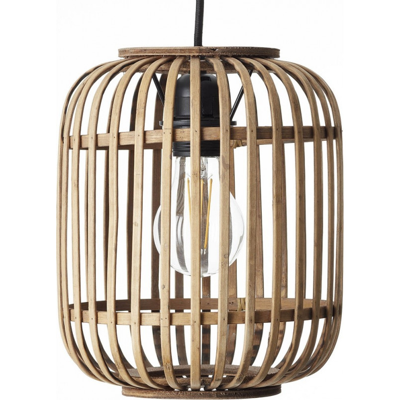 Lampa wisząca rattanowa Boho Woodrow 21cm - Stylowe oświetlenie