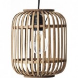 Lampa wisząca rattanowa Boho Woodrow 21cm - Stylowe oświetlenie