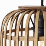 Lampa wisząca rattanowa Boho Woodrow 21cm - Stylowe oświetlenie