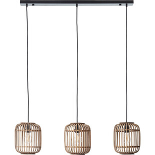 Lampa wisząca rattanowa Woodrow | Boho | Brilliant