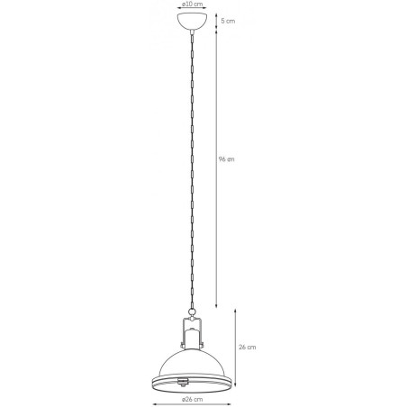 Lampa wisząca vintage Nautilius biała Kaspa | Retro design