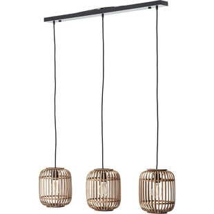 Lampa wisząca rattanowa Woodrow | Boho | Brilliant