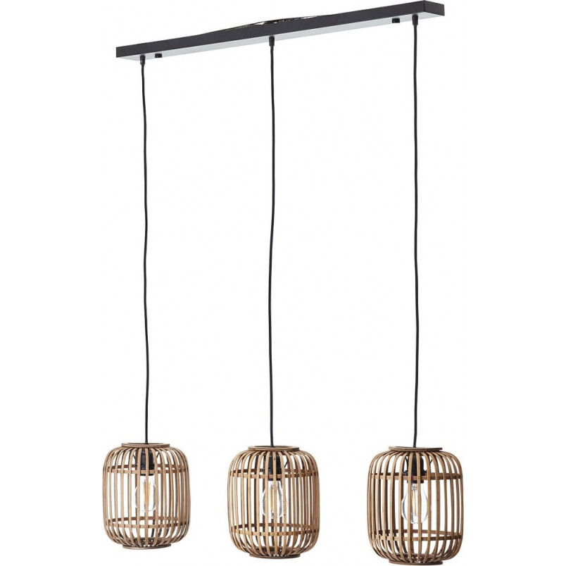 Lampa wisząca rattanowa Woodrow | Boho | Brilliant