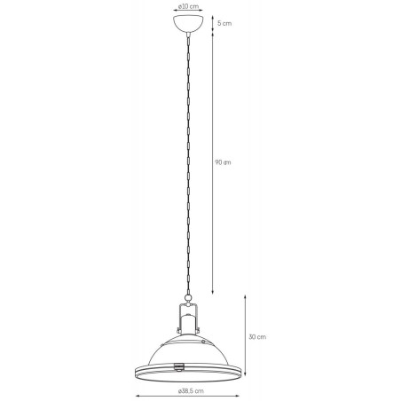 Lampa wisząca vintage Nautilius - Brązowa, Metalowa | Kaspa