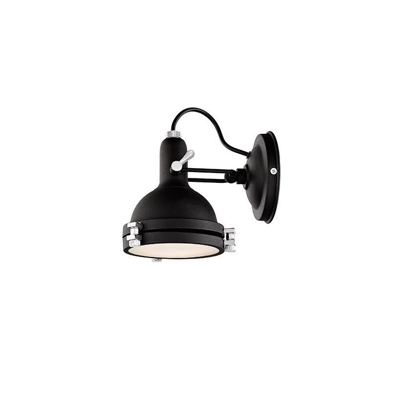 Kinkiet vintage Nautilius czarny Kaspa | Loftowy design