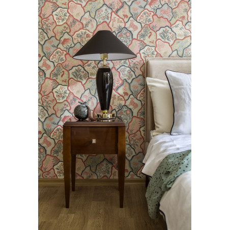 Lampa Hampton Kaspa: Elegancki design, czarny abażur | Rea Gold