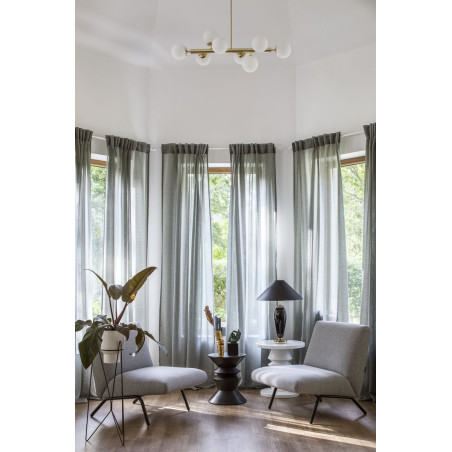 Lampa Hampton Kaspa: Elegancki design, czarny abażur | Rea Gold