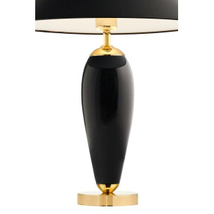 Lampa Hampton Kaspa: Elegancki design, czarny abażur | Rea Gold