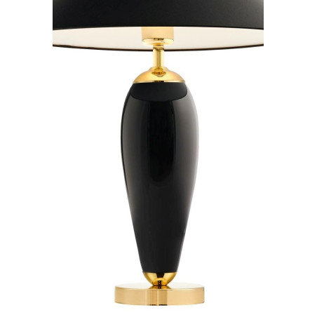Lampa Hampton Kaspa: Elegancki design, czarny abażur | Rea Gold