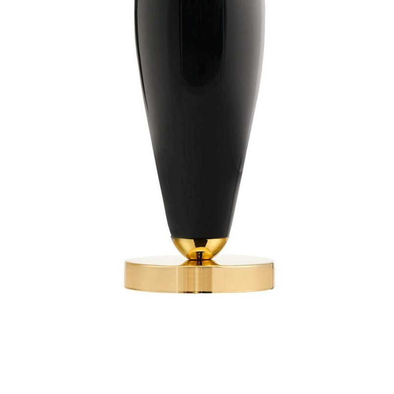 Lampa Hampton Kaspa: Elegancki design, czarny abażur | Rea Gold