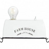 Lampa Stołowa Rustykalna Farm Life Biała | Brilliant
