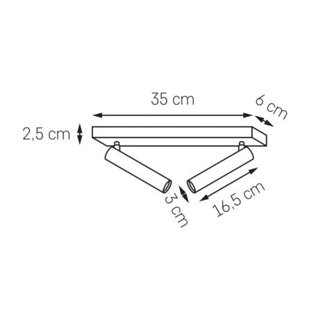Reflektor sufitowy Kaspa Roll LED 2 punktowy - Minimalistyczny design
