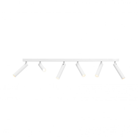 Reflektor sufitowy 6 punktowy Kaspa Roll LED biały - Nowoczesne oświetlenie
