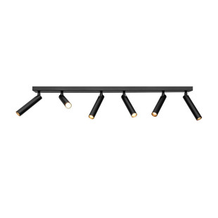Reflektor sufitowy 6 punktowy Kaspa - Minimalistyczny design | Czarny
