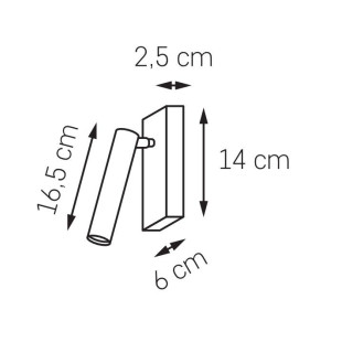 Kinkiet LED Roll czarny Kaspa | Minimalistyczny design