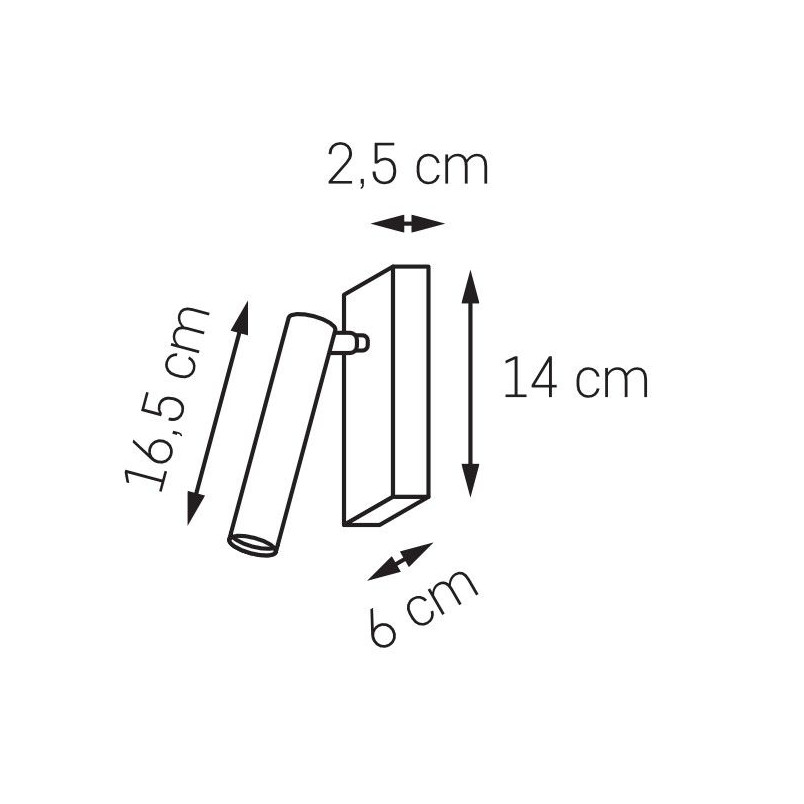 Kinkiet LED Roll czarny Kaspa | Minimalistyczny design