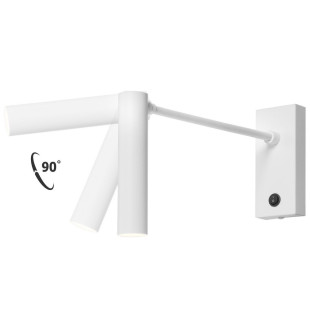 Kinkiet LED Roll biały Kaspa | Minimalistyczny design
