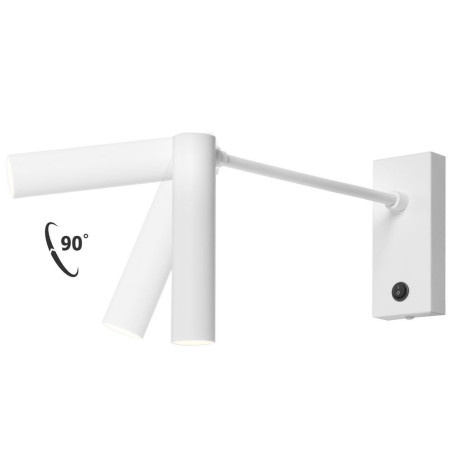 Kinkiet LED Roll biały Kaspa | Minimalistyczny design
