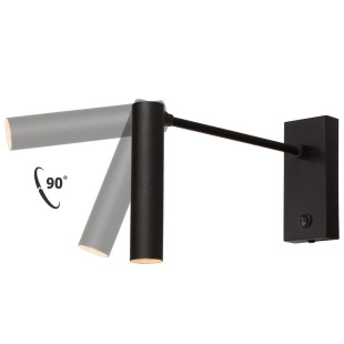 Kinkiet Roll LED czarny Kaspa | Minimalistyczny design