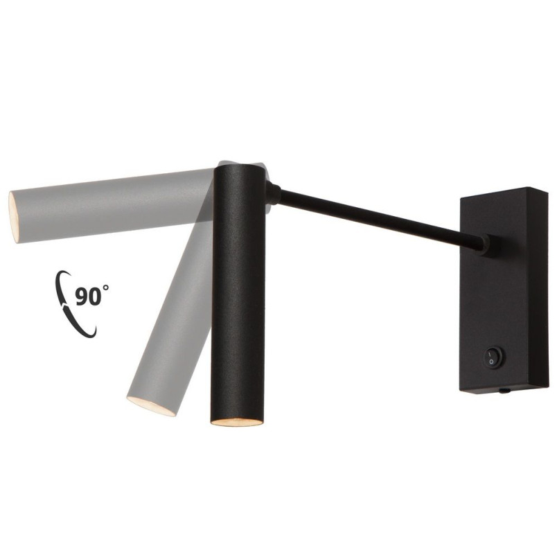 Kinkiet Roll LED czarny Kaspa | Minimalistyczny design