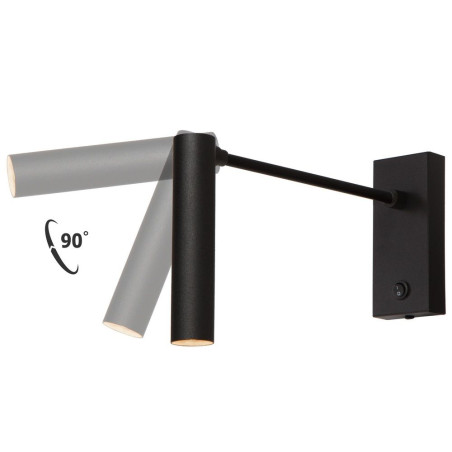 Kinkiet Roll LED czarny Kaspa | Minimalistyczny design