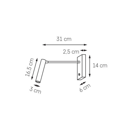 Kinkiet Roll LED czarny Kaspa | Minimalistyczny design