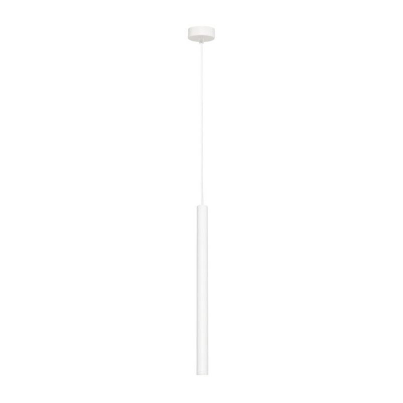 Lampa wisząca tuba Roll LED 10cm biała Kaspa - Nowoczesny design