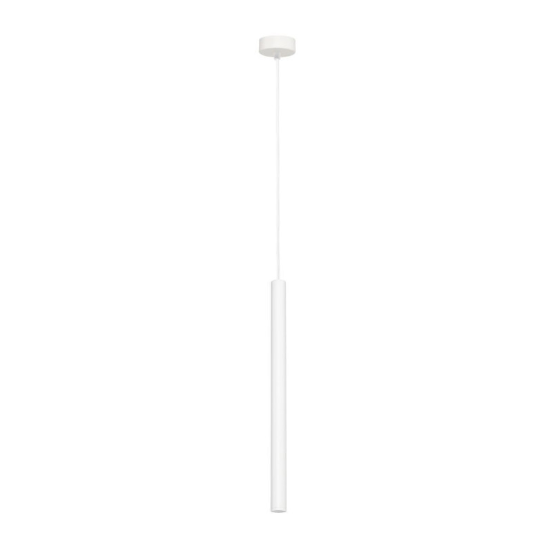 Lampa wisząca tuba Roll LED 10cm biała Kaspa - Nowoczesny design