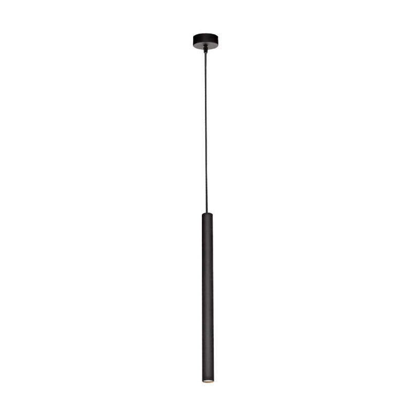 Lampa wisząca tuba Roll LED 10cm czarna Kaspa - Oświetlenie LED