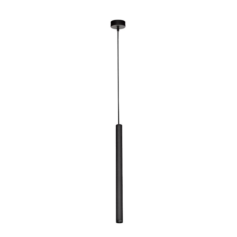 Lampa wisząca tuba Roll LED 10cm czarna Kaspa - Oświetlenie LED