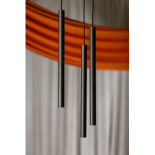 Lampa wisząca tuba Roll LED 10cm czarna Kaspa - Oświetlenie LED