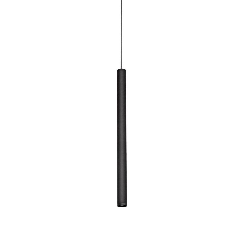 Lampa wisząca tuba Roll LED 10cm czarna Kaspa - Oświetlenie LED