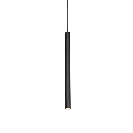 Lampa wisząca tuba Roll LED 10cm czarna Kaspa - Oświetlenie LED