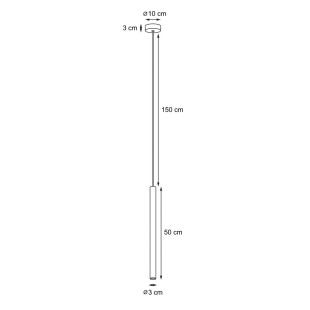 Lampa wisząca tuba Roll LED 10cm czarna Kaspa - Oświetlenie LED