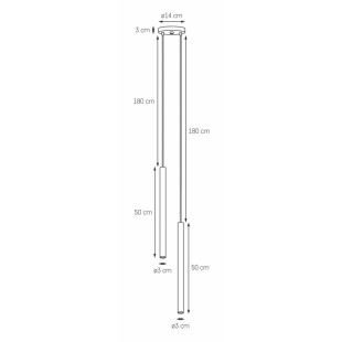 Lampa wisząca LED Kaspa Roll 2 tuby - Nowoczesny design
