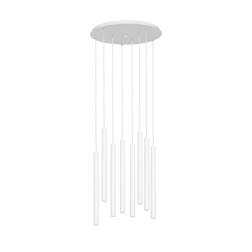 Lampa wisząca LED Kaspa Roll VIII - 48cm - Biała