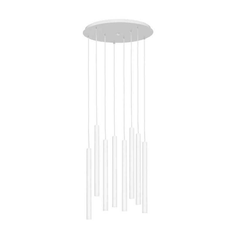 Lampa wisząca LED Kaspa Roll VIII - 48cm - Biała