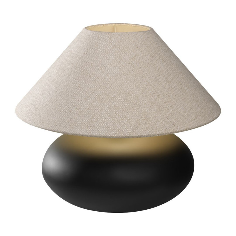 Lampa stołowa szklana Kaspa Sawa Natur I - Beż/Grafit | Oświetlenie