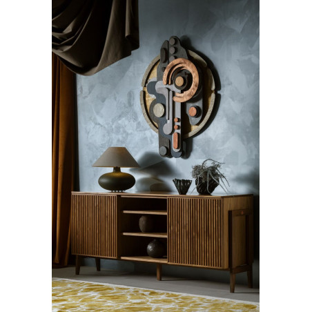 Lampa stołowa Kaspa Sawa Natur II - Beż/Grafit | Elegancki design