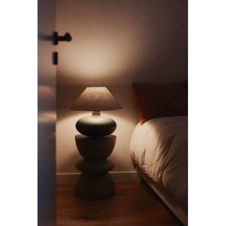 Lampa stołowa Kaspa Sawa Natur II - Beż/Grafit | Elegancki design