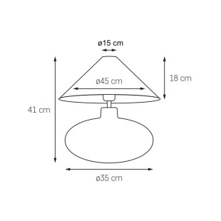 Lampa stołowa Kaspa Sawa Natur II - Beż/Grafit | Elegancki design